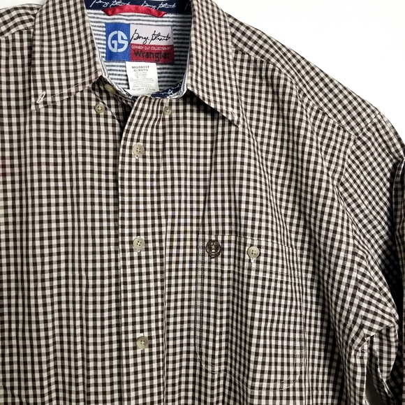 Wrangler Cowboy Cut Button Down Shirt Men's  long sleeve collared size XL plaid - Picture 2 of 7